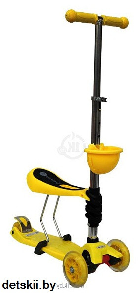 Трехколесный самокат BabyHit ScooterOK Tolocar желтый - фото 1 - id-p65377577