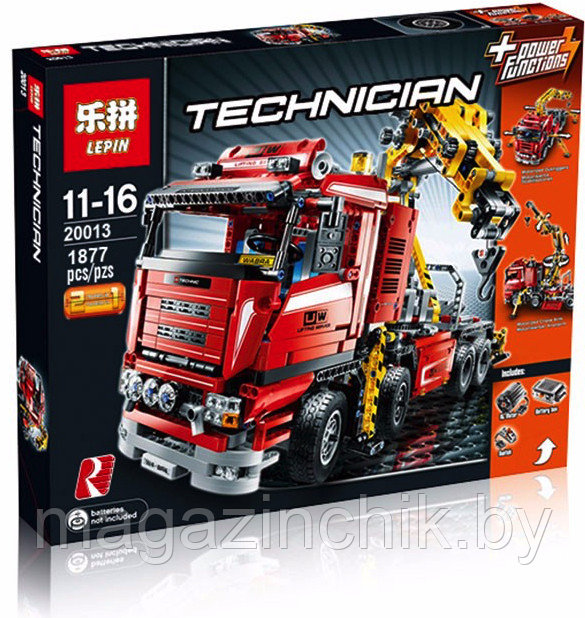 Конструктор Грузовой кран 20013, 1877 дет. аналог Лего Техник (LEGO Technic) 8258 - фото 6 - id-p65418835