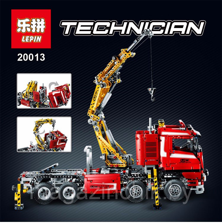 Конструктор Грузовой кран 20013, 1877 дет. аналог Лего Техник (LEGO Technic) 8258 - фото 7 - id-p65418835