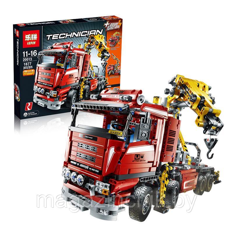 Конструктор Грузовой кран 20013, 1877 дет. аналог Лего Техник (LEGO Technic) 8258