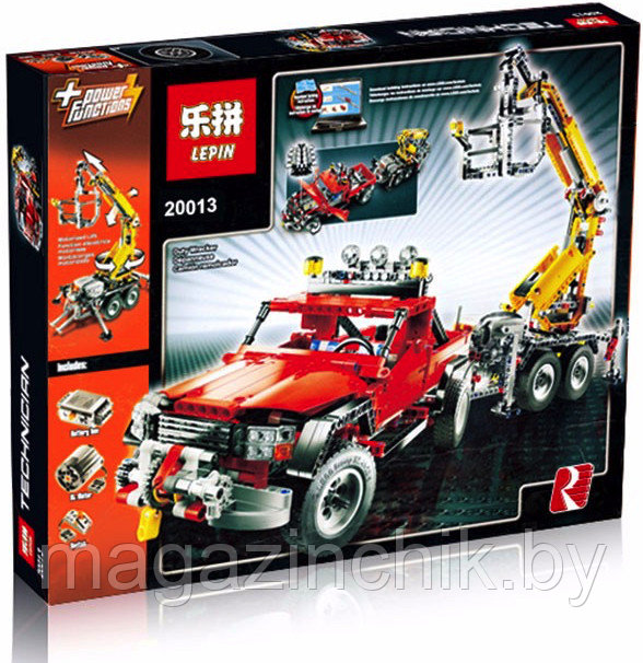 Конструктор Грузовой кран 20013, 1877 дет. аналог Лего Техник (LEGO Technic) 8258 - фото 8 - id-p65418835