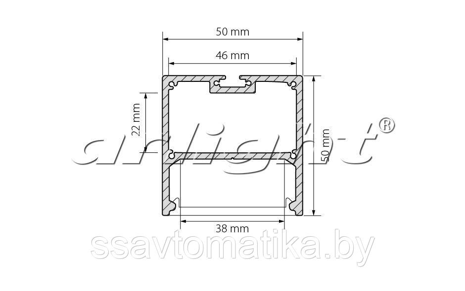 Профиль SL-LINE-5050-2000 ANOD - фото 2 - id-p65419498