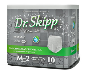 Трусы впитывающие DR.SKIPP Active Line, размер 2 (M), 10 шт.