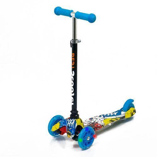 ДЕТСКИЙ САМОКАТ SCOOTER MAXI PRINT(ПРИНТ) 3 -Х КОЛЕСНЫЙ (РЕГ. РУЧКА, СВЕТ.КОЛЕСО)