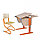 Школьная парта с регулировкой высоты. Стол + стул деревянный детский Дэми СУТ 14.01, фото 7