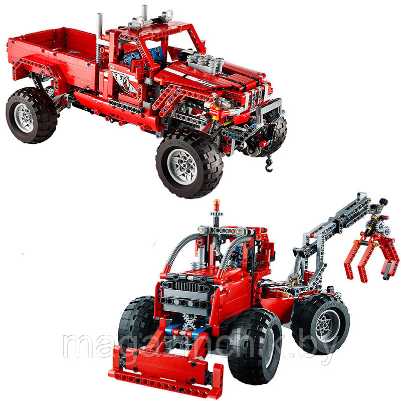 Конструктор Decool 3362 Тюнингованный пикап 2 в 1 1063 дет. аналог Лего Техник (LEGO Technic 42029) - фото 2 - id-p65472483