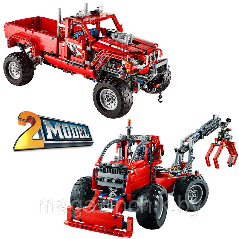 Конструктор Decool 3362 Тюнингованный пикап 2 в 1 1063 дет. аналог Лего Техник (LEGO Technic 42029) - фото 5 - id-p65472483