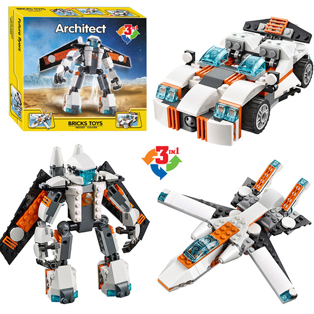 Конструктор Decool Architect 3115 Лётчик будущего 3в1 (аналог Lego Creator 31034) 237 деталей