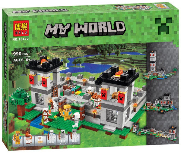 Конструктор Bela 10472 Minecraft "Крепость" (аналог Lego Майнкрафт Minecraft 21127) 990 деталей​ в
