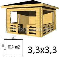 Садовая беседка Sofia 3,5х3,5 брус 34 мм