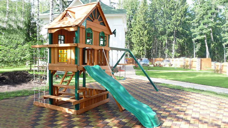 Детская игровая площадка из дерева - фото 3 - id-p65531468