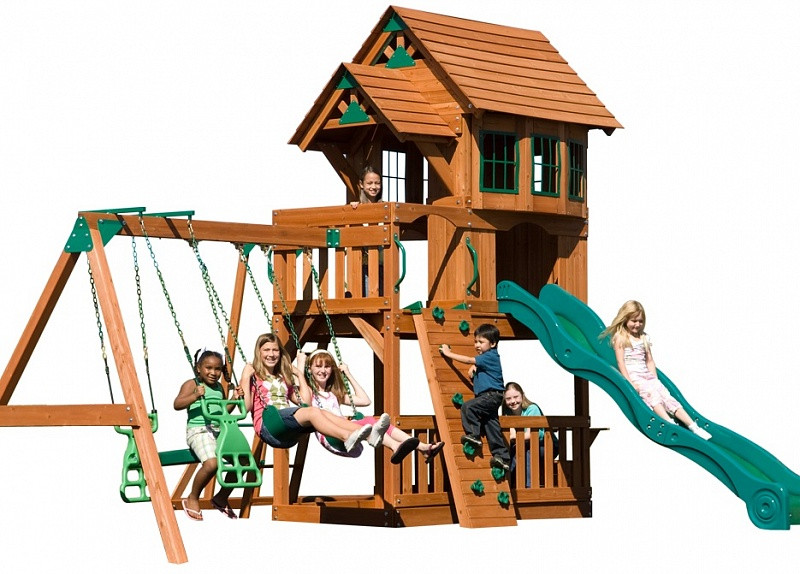 Игровая детская площадка из дерева - фото 1 - id-p65538443