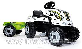 Детский педальный трактор Smoby GM Thme Vache