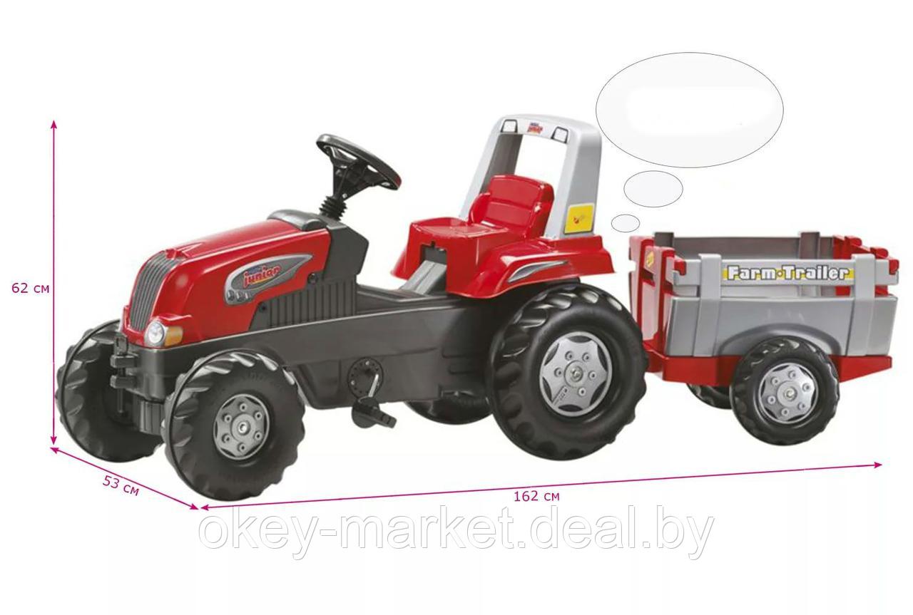 Детский педальный трактор с прицепом Junior Rolly Toys 800261 - фото 4 - id-p65605436