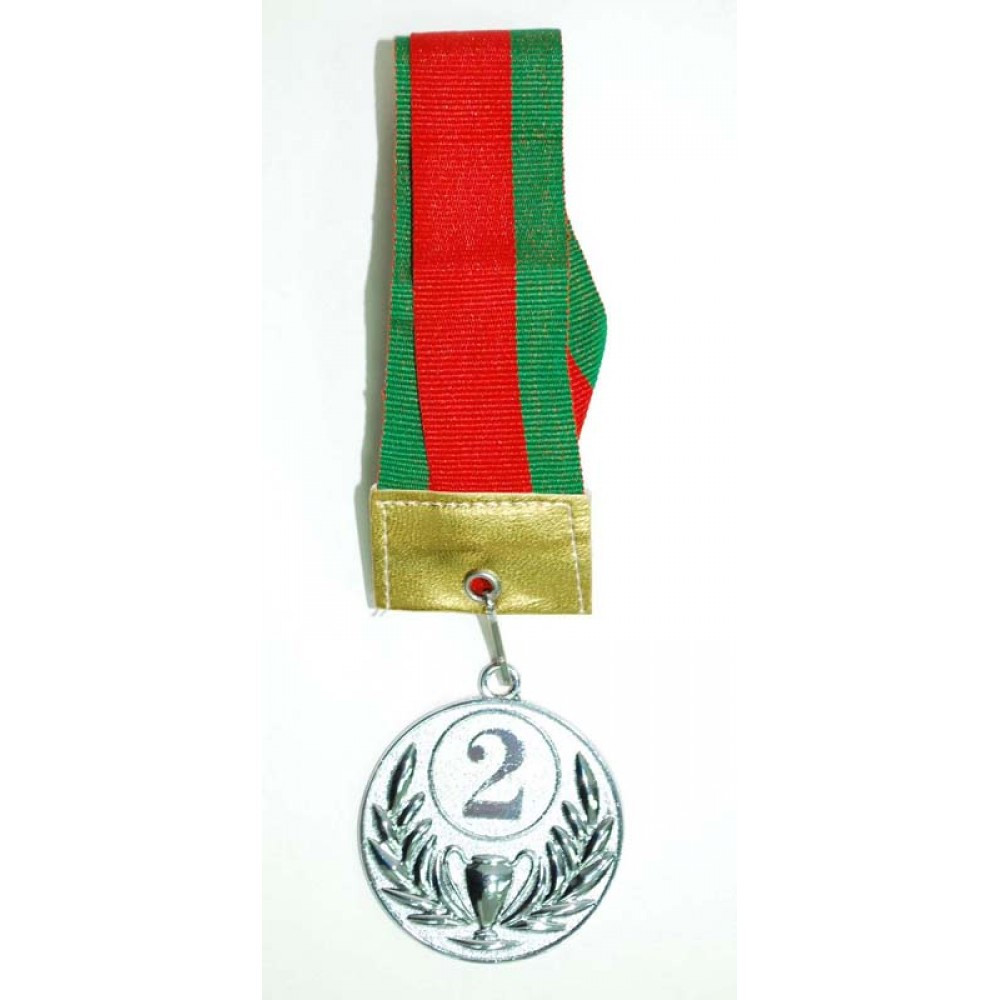 Медаль  5см  с ленточкой  арт.4,5-CH ( 2 место )