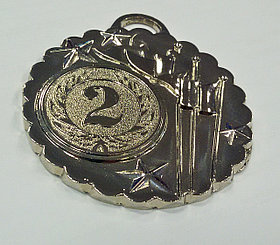 Медаль 5 см с ленточкой  арт. 5.0FL (2 место)