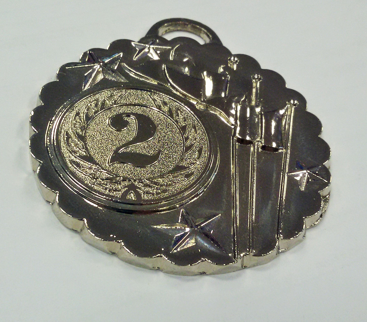 Медаль 5 см с ленточкой арт. 5.0FL (2 место) - фото 1 - id-p65605849