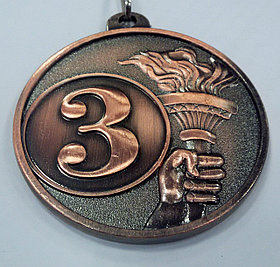 Медаль  5.0см с ленточкой арт.JB5161 (3 место)