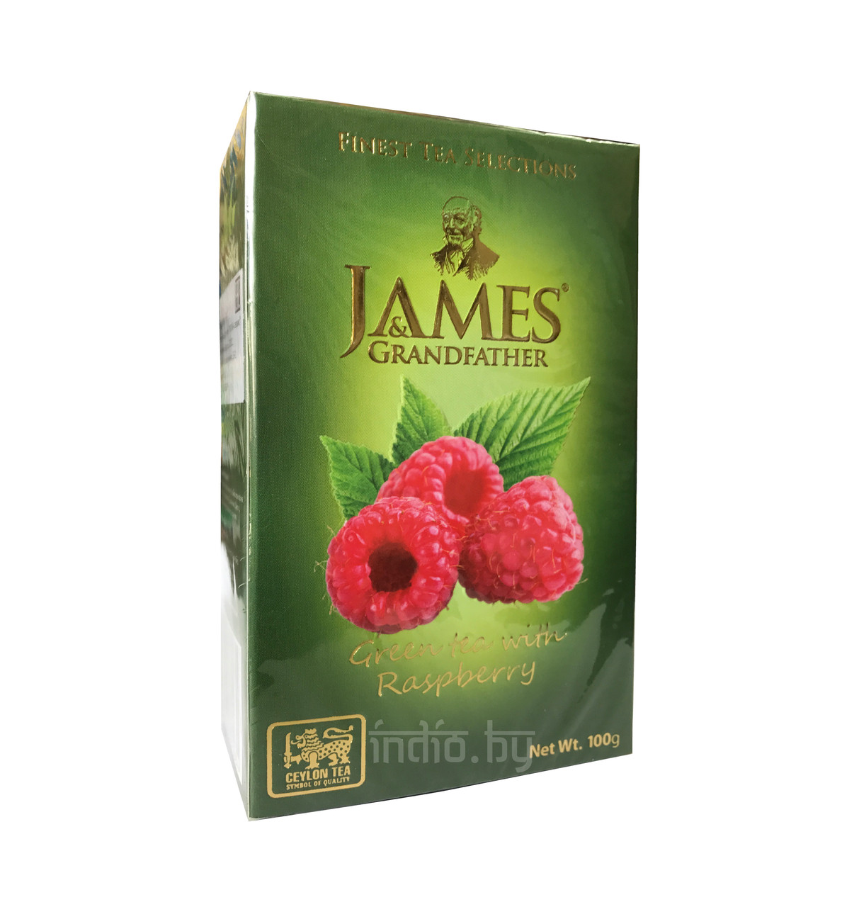 Чай James & Grandfather "Raspberry " зеленый с малиной, 100 г