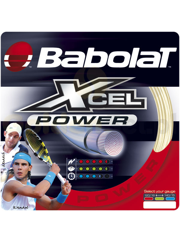 Струна теннисная Babolat XCEL RG/FO 1.30/12 м (черный) 241111-105-130 - фото 1 - id-p65612044