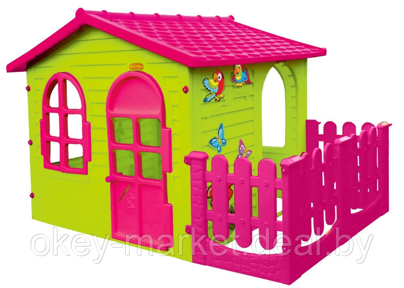 Детский игровой домик Mochtoys с забором 11364 - фото 2 - id-p65626986