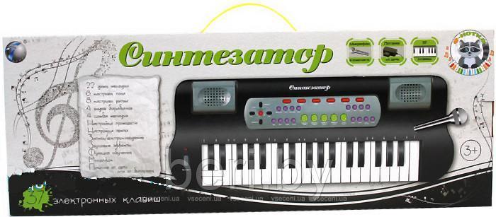 Детский синтезатор пианино HS3710A, с микрофоном, 37 клавиш, работает от сети - фото 2 - id-p65628048