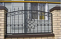 Забор с кованым узором металлический модель 224