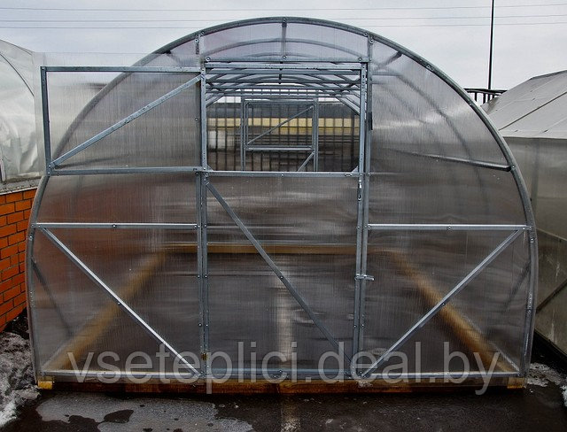 Теплица под поликарбонат Урожай Абсолют 3х4м + поликарбонат кристалл 4мм - фото 3 - id-p2811786