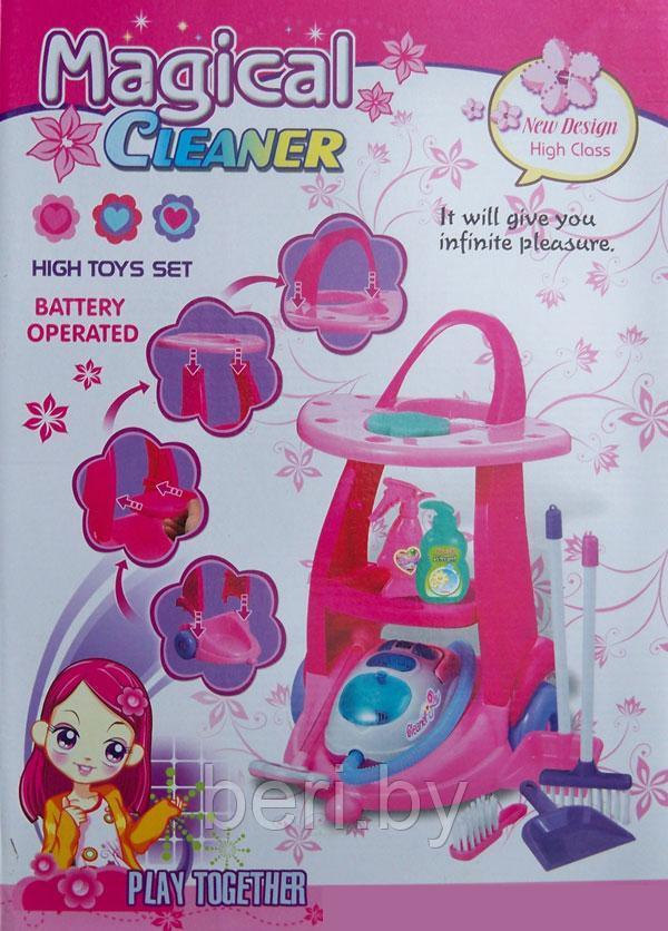 Детский набор для уборки R3991а с игрушечным пылесосом со световыми и звуковыми эффектами - фото 1 - id-p65635826