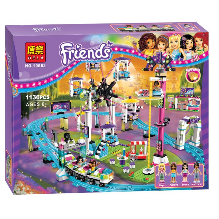 Конструктор Bela Friends 10563 "Парк развлечений: Американские горки" (аналог LEGO Friends), 1136