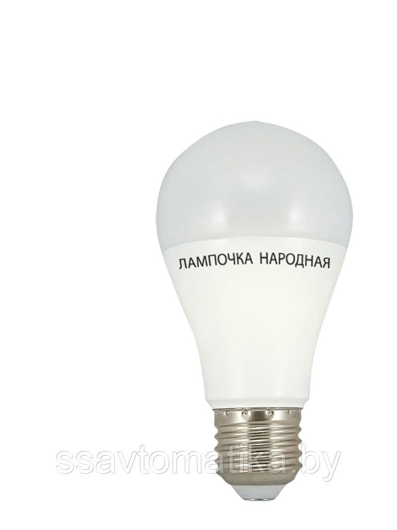 Лампа светодиодная НЛ-LED-A60-7 Вт-230В-6500К-Е27, (58х109 мм), Народная
