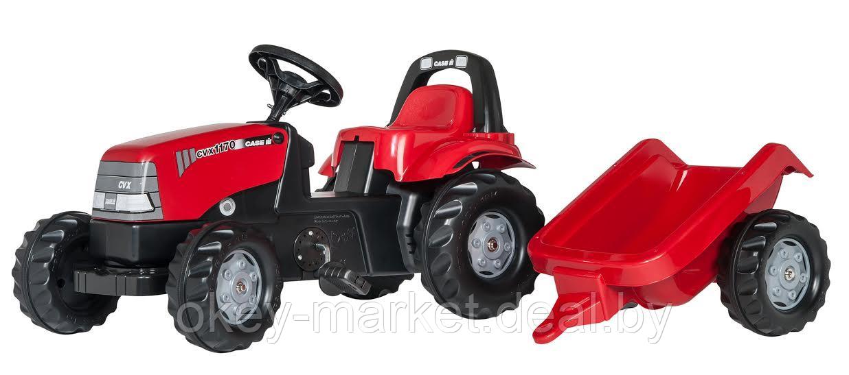 Детский педальный трактор Rolly KID Case 1170CVX с прицепом 012411