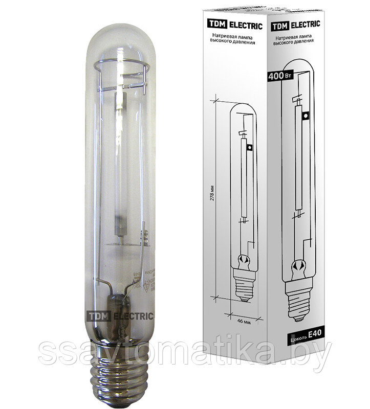 Лампа натриевая высокого давления ДНаТ 400Вт, Е40, TDM - фото 1 - id-p65677386
