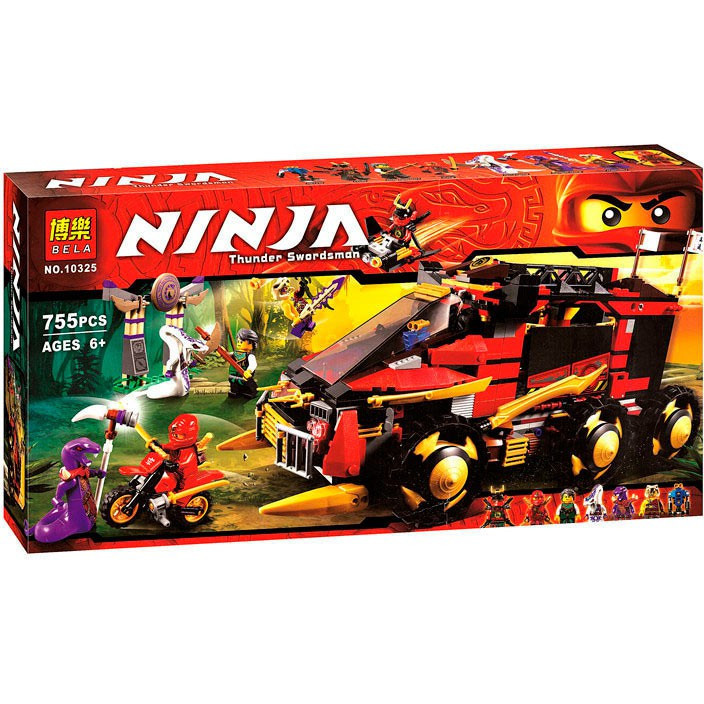 Конструктор Bela Ninja 10325 Мобильная база Ниндзя 775 деталей (аналог Lego Ninjago 70750) - фото 1 - id-p65700645
