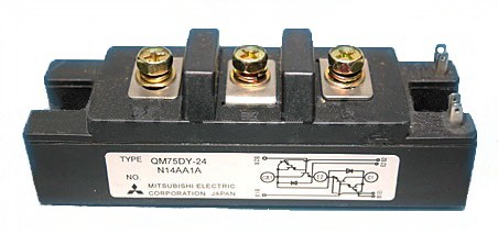 Транзисторный модуль QM75DY-24 (MITSUBISHI power modules) - фото 1 - id-p2822000
