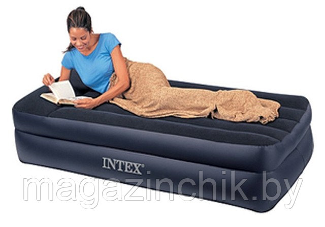 INTEX 66721 Надувная кровать Rising Comfort с подголовником Интекс купить в Минске - фото 1 - id-p159924