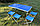 Раскладной стол чемодан AUSINI (120х60х70), 4стула (синий), фото 2