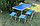 Раскладной стол чемодан AUSINI (120х60х70), 4стула (синий), фото 3