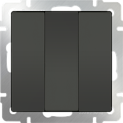 WL07-SW-3G / Выключатель трехклавишный (серо-коричневый)