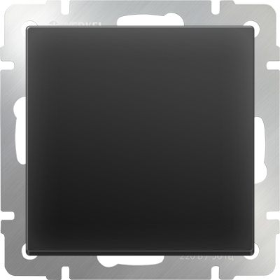 W1112008 / Выключатель одноклавишный проходной (черный матовый), фото 2
