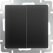 WL08-SW-2G / Выключатель двухклавишный (черный матовый)