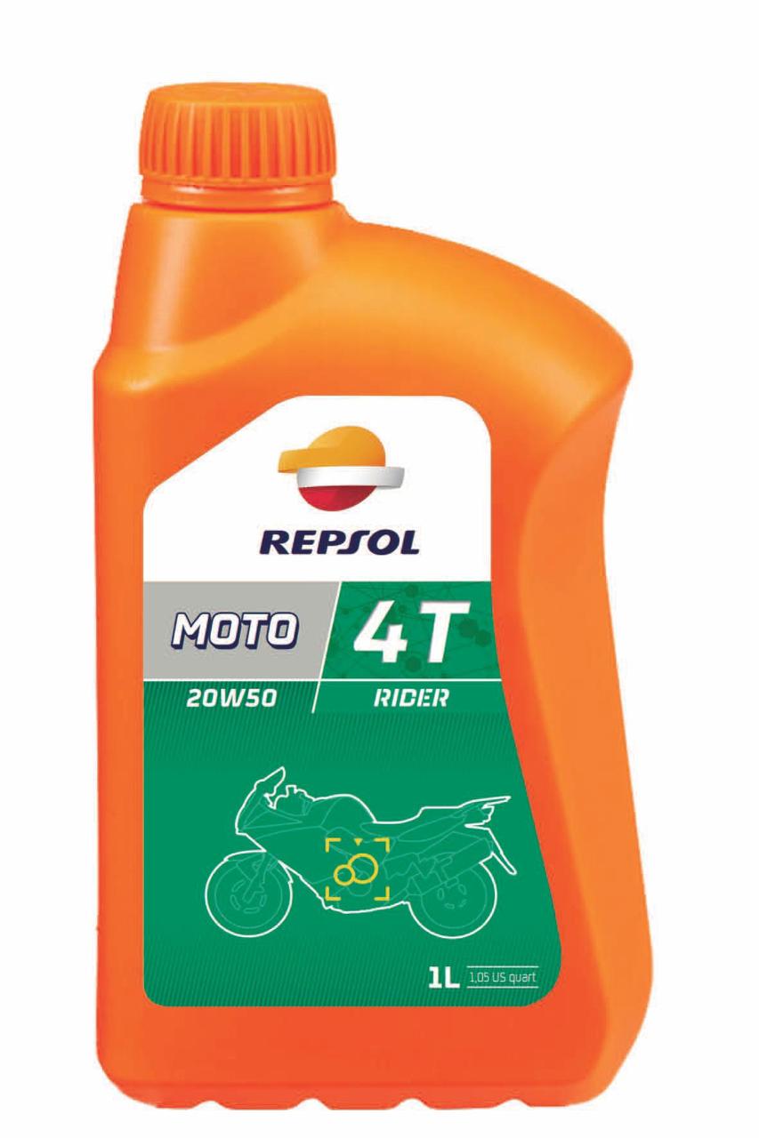 Масло моторное, 20W50 MOTO RIDER  4T, 1 л. Repsol