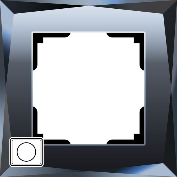 W0011208/ Рамка на 1 пост Diamant (черный) - фото 1 - id-p65813123