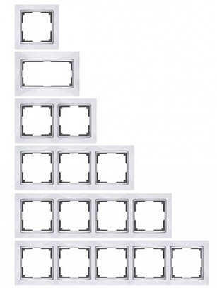 W0081901/ Рамка для двойной розетки Snabb (белый/хром) - фото 3 - id-p65813146