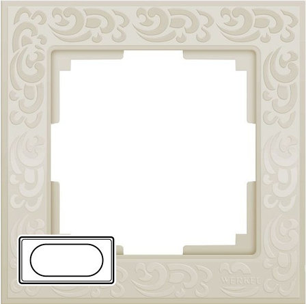 WL05-Frame-01-DBL-ivory Рамка для двойной розетки (Слоновая кость), фото 2