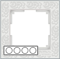 WL05-Frame-04-white / Рамка Flock на 4 поста (белый)