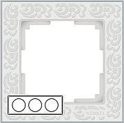 WL05-Frame-03-white / Рамка Flock на 3 поста (белый)