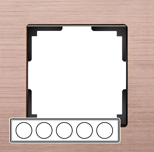 Рамка Werkel Aluminium 5 постов WL11-Frame-05 Коричневый алюминий