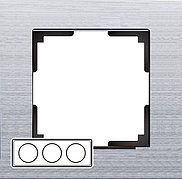 W0031706/ Рамка на 3 поста Aluminium (алюминий)