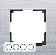 W0041706/ Рамка на 4 поста Aluminium (алюминий)